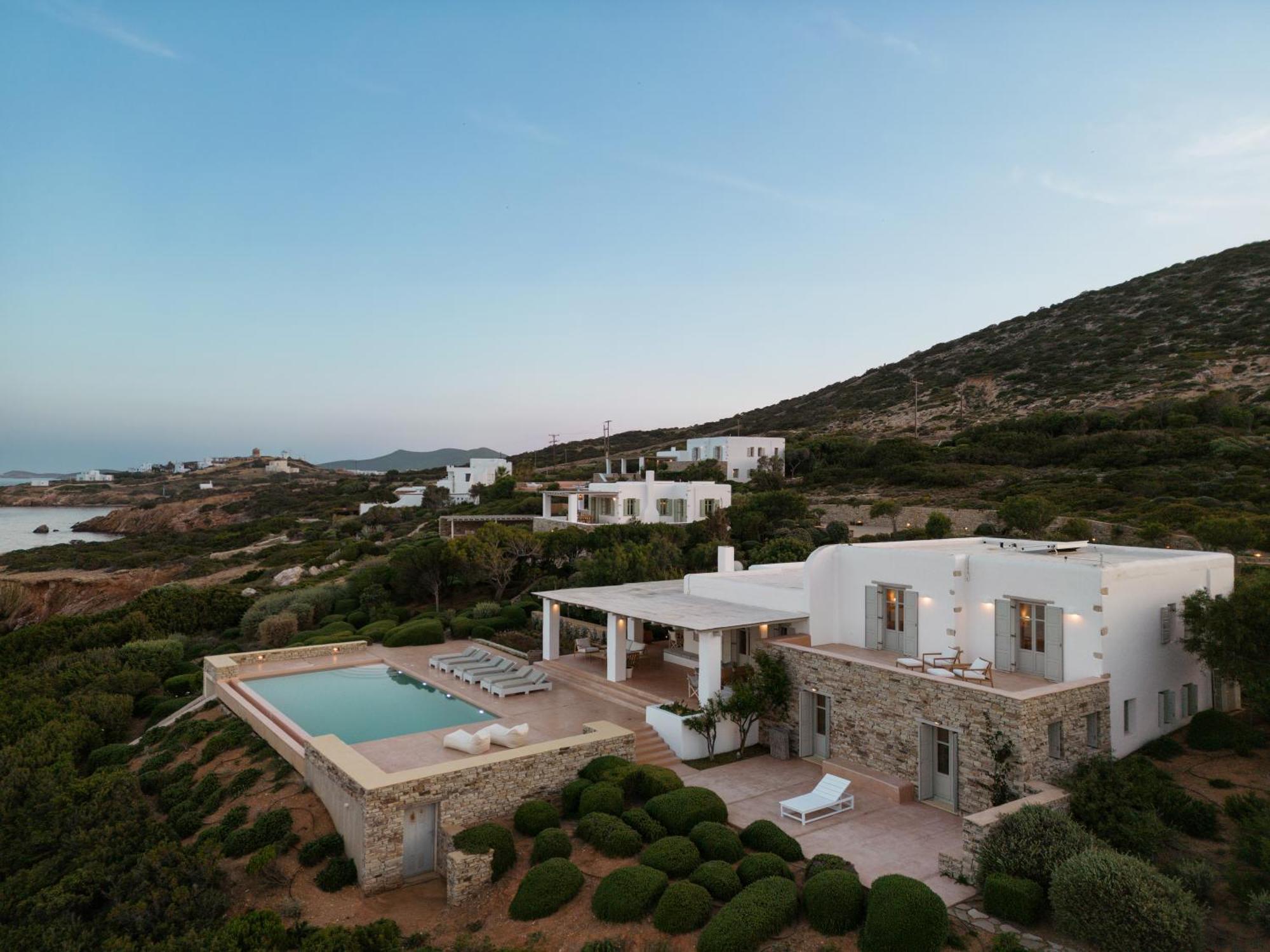 The Palm Trees Villa - Prive Beach Access, Private Tennis/Basketball Court Antiparos Exterior photo